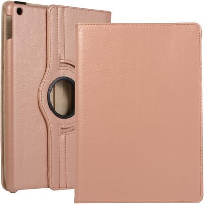 360 Rotating Book Case - Geschikt voor iPad 10.2 Hoesje - Rose Gold