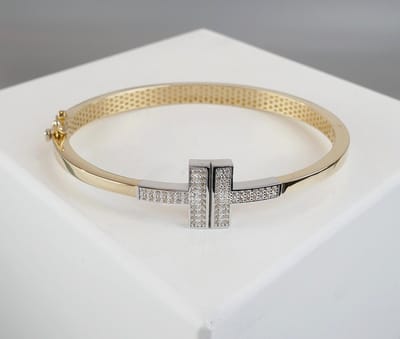 Bicolor goud Christian bangle