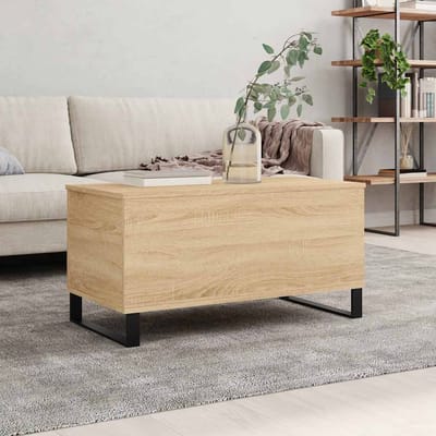 vidaXL - Salontafel - 90x44,5x45 - cm - bewerkt - hout - sonoma - eikenkleurig