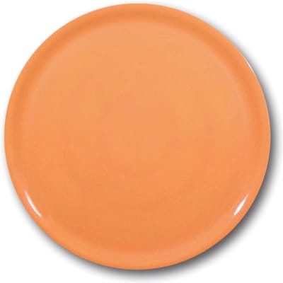HENDI Pizzabord – Geglazuurd Porselein – Ø330 mm – Oranje – Magnetron- en Vaatwasmachinebestendig