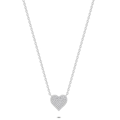 Twice As Nice Halsketting in zilver, zirkonia hart 40cm+5cm