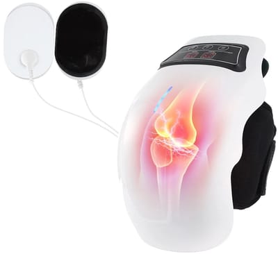WizBay Premium Select® 3 in 1 Smart Infrarood Knie Elleboog en Schouder Massager – 360° Warmtecompressie 9 Vibratieniveaus - 3 Warmtestanden 45°C 55°C 65°C – Moxa Verwarming Infrarood Therapie Elektrodenfunctie - LED Tiptoets Computer Design – Wit