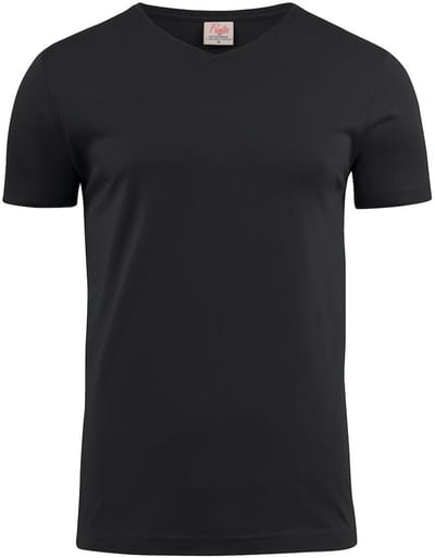 Printer T-shirt Heavy V-hals Man 2264024 Zwart - Maat XL