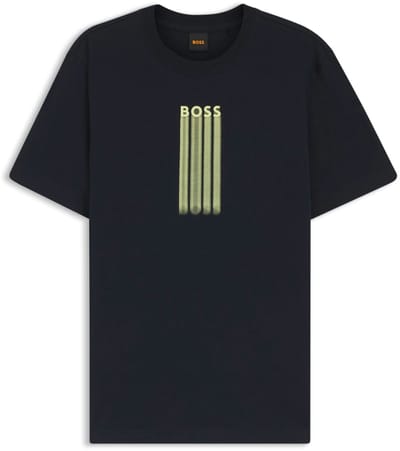 BOSS - Heren t-shirt - Maat S - Mannen - MARINE - katoen