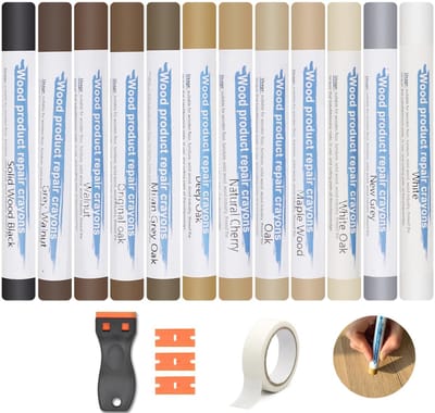Dailygoods- Reparatieset Hout Vuller - Hout Reparatie Set - Laminaat Reparatie Set - Vinyl Reparatie Set - Tegel Reparatie Set - Geschikt Voor Oppervlakkige En Diepe Krassen - Houtreparatie