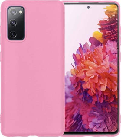 Hoesje - Geschikt voor Samsung Galaxy S20 FE - Sterk & Shockproof - Hoes Cover - Siliconen Case - Telefoonhoesjes - Lichtroze
