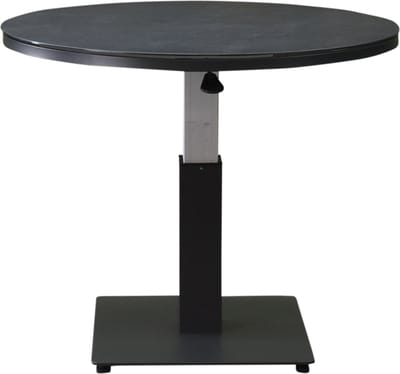 San Sebastian lounge dining tuintafel 90 cm rond H50,5-H75 cm in hoogte verstelbaar antraciet