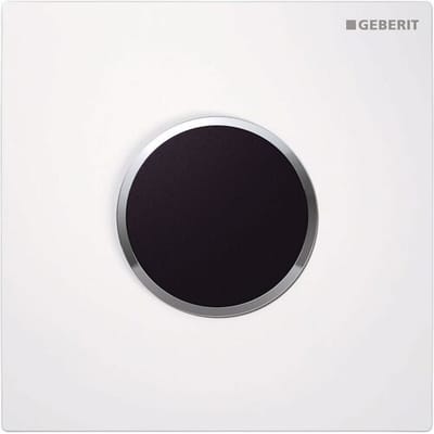 Geberit type 10 urinioir bedieningsplaat - 230V- ronde knop - wir/glans chroom