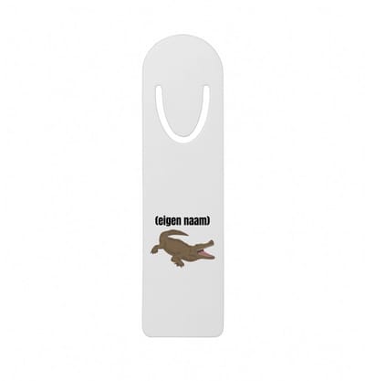 Hacebo® - krokodil met eigen naam metalen boekenlegger - Krokodil - krokodillen liefhebbers - iemand die houdt van krokodillen - verjaardag - cadeau - kado Bladwijzer boekenleggers - 12.7 cm x 3.2cm
