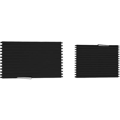 Store enrouleur volet coulissant remplacement porte-gobelets intérieur de voiture couvercle de panneau coulissant roulant Front and Rear Section noir
