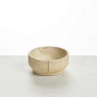 PINO Sandstone Hondenvoerbak Classic Feeder (hondenkom) - Beige (Owl Greige) Marmer - Small ⌀14cm - 500ml