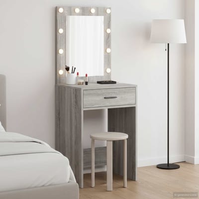 vidaXL - Kaptafel - Grijs - Sonoma - 50 - x - 41 - x - 135 - cm - Bewerkt - hout