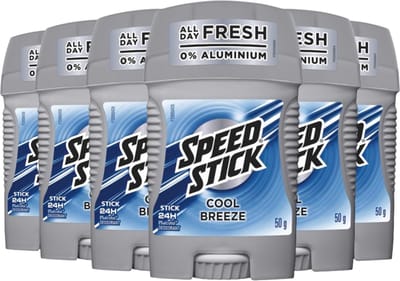 Mennen Speed Stick Cool Breeze Deodorant Man - Deodorants - 24H Fris en Zelfverzekerd - Deodorant Man Voordeelverpakking - 6 x 60 g
