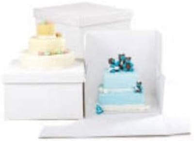 Extra Hoge Vierkante Taartdoos - 41x41x40 cm - Stevige Verhuisdoos voor Taarten