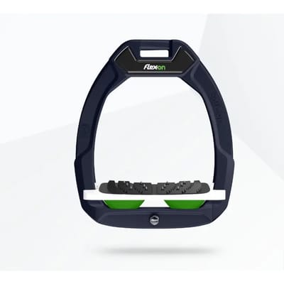 Veiligheidsstijgbeugels Paardrijden Schuin Ultra Grip Groen/Wit/Groen Flex-On Safe-On