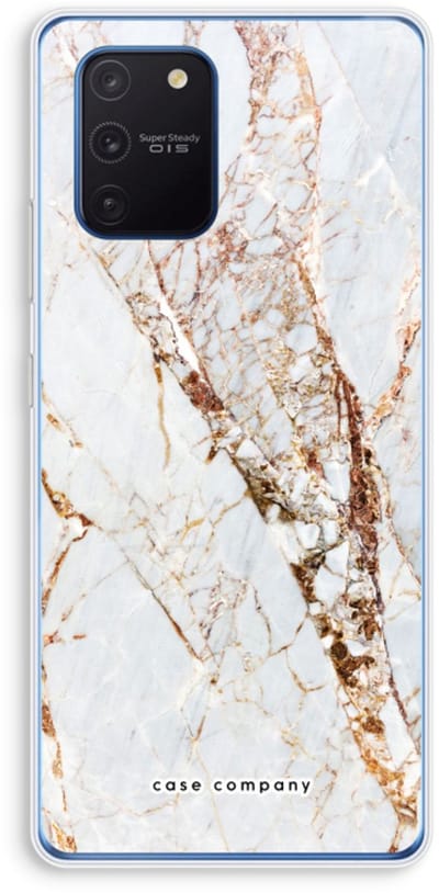 Case Company® - Hoesje geschikt voor Samsung Galaxy Note 10 Lite hoesje - Goud marmer - Soft Cover Telefoonhoesje - Bescherming aan alle Kanten en Schermrand