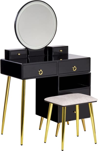 YVES - Kaptafel - Zwart - MDF