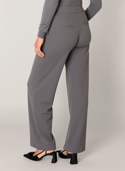 BASE LEVEL Yarah Broek - Dark Grey - maat W36 / L32