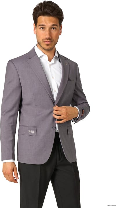 OppoSuits Daily Mannen Batman Blazer - Heren Jasje - Warner Bros - Grijs - Maat EU 46