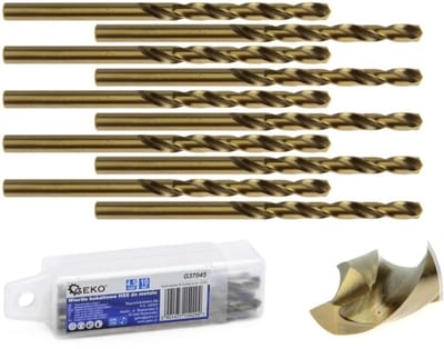 GEKO HSS metaalboor - Kobaltlegering - 4,5 mm - Hoge slijtvastheid - 10 stuks