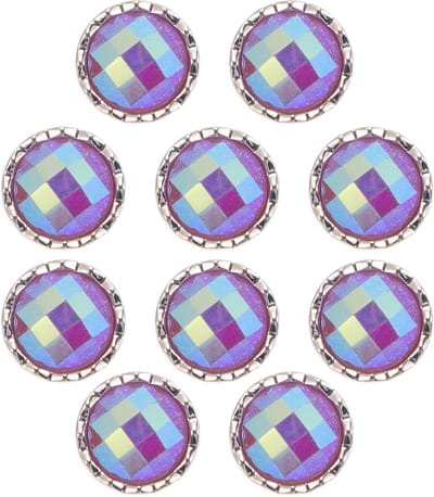Set van 10 Knopen voor Hemden, Broeken, Blazers en Jassen - Plastic Resina Bloemvorm 12.5mm Paars voor Naaien en Breien, Decoratie voor Dames en Heren