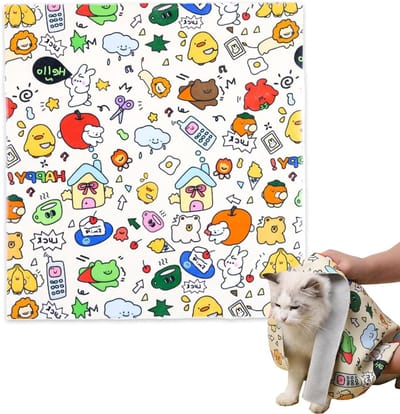 Kattenwikkel Doek - Kattenburrito Hondentrui - Kattenverzorging - Hangmatstijl Ontwerp - 45x45 cm - Grijs