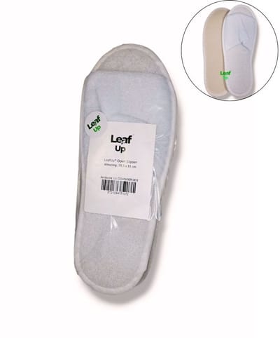 LeafUp® Open Wegwerp Slipper - Hotel Slippers - Sauna - Wellness - Open Neus - Maat 36-42 - Wit - per paar (B2)