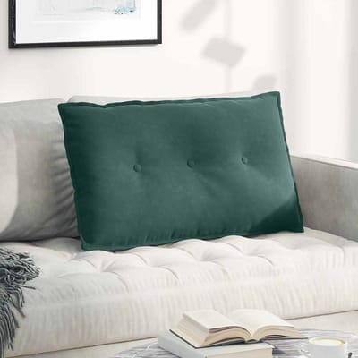 vidaXL - Rugkussen - Donkergroen - 80 - x - 50 - cm - Corduroy - stof