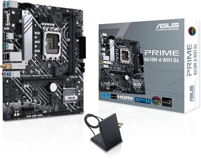 ASUS PRIME H610M-A WIFI D4 Moederbord - Intel H610 - Intel LGA1700 - DDR4 RAM - Micro-ATX