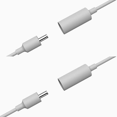Voedingskabel Verlenger - Stroomkabel Adapter - Apparaat Aansluiten - Voorkomt Losraken - 3 Meter - Wit