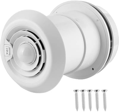 Allecto - Stille 12v RV-ventilator - Verstelbare Hoogte - Duurzaam ABS-materiaal - Wit - Kampeerders - Ideaal voor campers en aanhangwagens