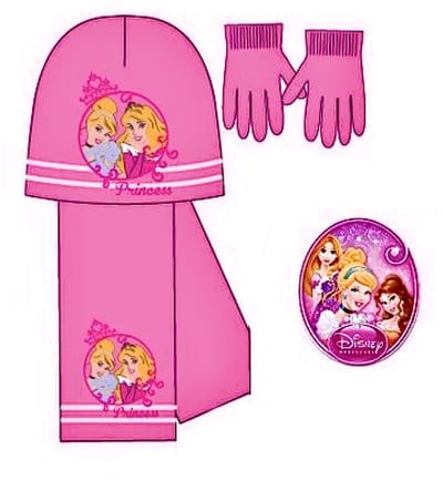 Disney Princess 3-Delige Set - Muts + Sjaal + Handschoenen - Roze - Maat 52 cm (±2-5 jaar)