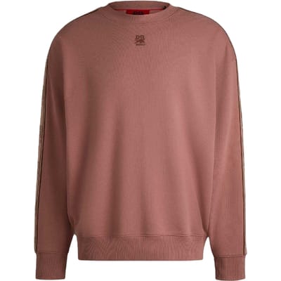 Hugo Heren-sweatshirt van katoen met 'Red Label'-logo (Roze)