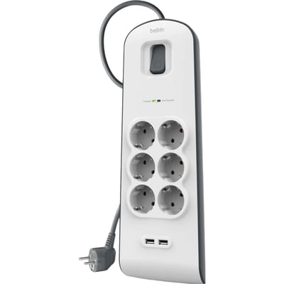 Belkin Surge Protector 6 outlet 2 meter 2x usb