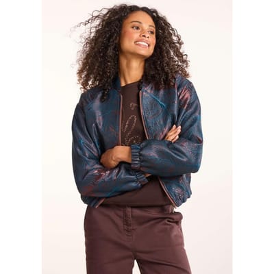 DIDI Dames Bomber Lora Brown Feather jacquard maat 36