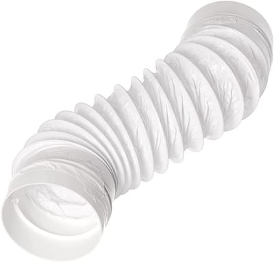 Flexibele slang - Ventilatieslang - Luchtstroom verbeteren - Hittebestendig materiaal - Ø 100 mm - Wit