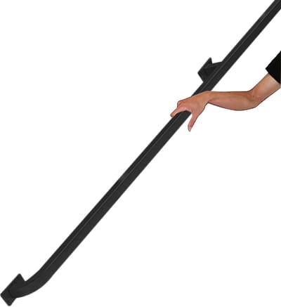Trapleuning Metaal - Veiligheidsgreep Handgreep - Veilige Trappen - Eenvoudige Montage - 210cm Lengte - Zwart