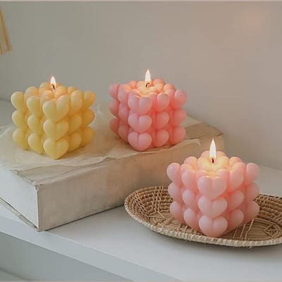 Siliconen Mallen voor 3D Kaarsen Maken - DIY Bubble Candle Mallen voor Soja Wax en Geurkaarsen