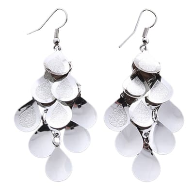 Fako Bijoux® - Oorbellen - Aluminium - Kleine Druppels - Zilverkleurig