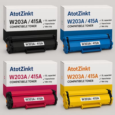 Atotzinkt huismerk W2030A W2031A, W2032A W2033A- 415A voor HP multipack van 4 toners BK/C/M/Y