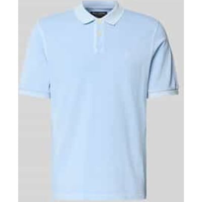 Polo Shirt Korte Mouw Marc O'Polo Poloshirt Piqué Dusted Blauw