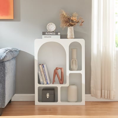 Boekenkast Vågå opbergkast 80x60x24 cm wit [en.casa]