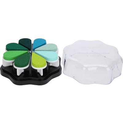 Petal Inktpad 8 Kleuren Waterbasis DIY Handstempel Drukkussen voor Gewoon Papier(1018 Thuisstad )