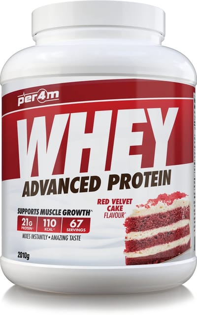 Per4m - Advanced Whey Protein - Red Velvet Cake - Proteine poeder - Eiwit shake - Eiwitpoeder - 2.01kg - Whey Protein - Eiwitshakes - Whey Proteine - Protein - Proteine - Proteine Shake - Shake - Fitness - Krachttraining - Gym