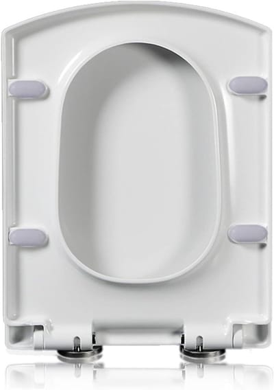 Toilet Seat Soft Close Toilet Seat Modern White Square Toilet Seat Soft Close Quiet Quick Close Hinges Rectangular Toilet Seat with Quick Release Easy Top Attachment