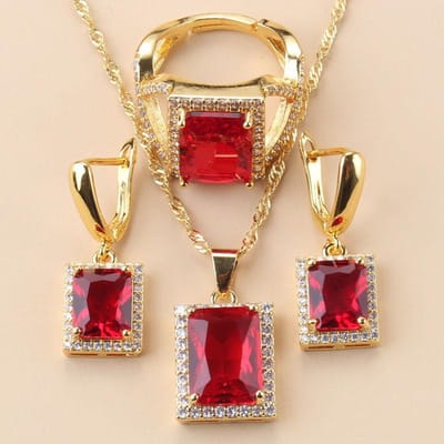 Dubai Vergulde Rechthoek Sieradensets Voor Vrouwen Ketting En Oorbellen Mode Bruiloftsfeest Luxe Kwaliteit Bruidsgeschenk resizable beige