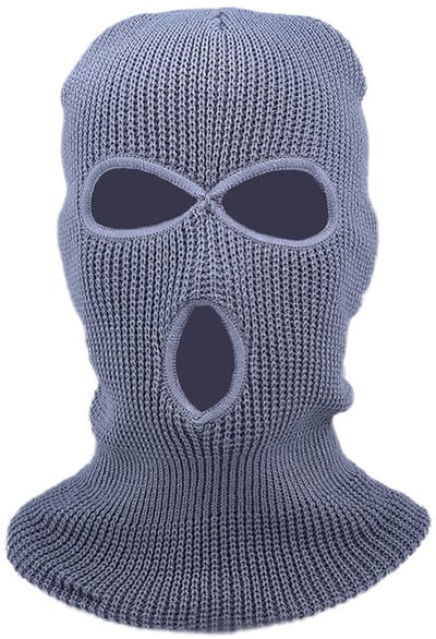Bivakmuts - Gezichtsmasker - Balaclava - Mask - Helmmuts - Gebreid - Winddicht - Wintermasker - Ski/Motor/Outdoor masker - Nekwarmer/halswarmer - Universeel - Grijs - Jonyx