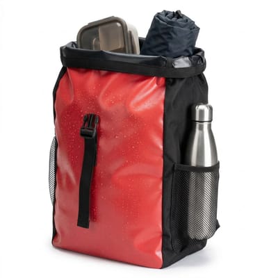 Lomera Fietstas Enkel Waterdicht Rood - voor Bagagedrager - Achtertas - Bagagedragertas - Pakaftas - Waterafstotend - Fietsaccessoires voor Fietsen en Elektrische Fiets - Achterwieltas - Regenbestendig - met Klittenband - Woon-werkverkeer
