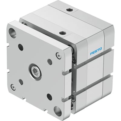 Festo Compacte Cilinder 100mm Boring 10mm Slag ISO 21287 Dubbelwerkend - 554286 - P2DQD