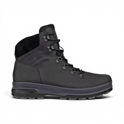 Ecco Zwarte Leren Waterdichte Veterschoenen Voor Heren - Rugged Track 25
